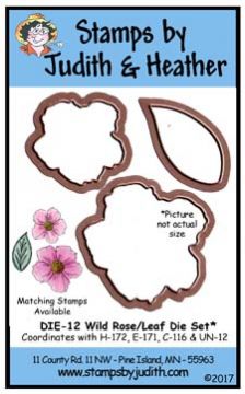 DIE-12 Wild Rose/Leaf Die Set